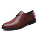Good Quality PU Leather Casual Brown Formal Wedding Men's Dress Shoes