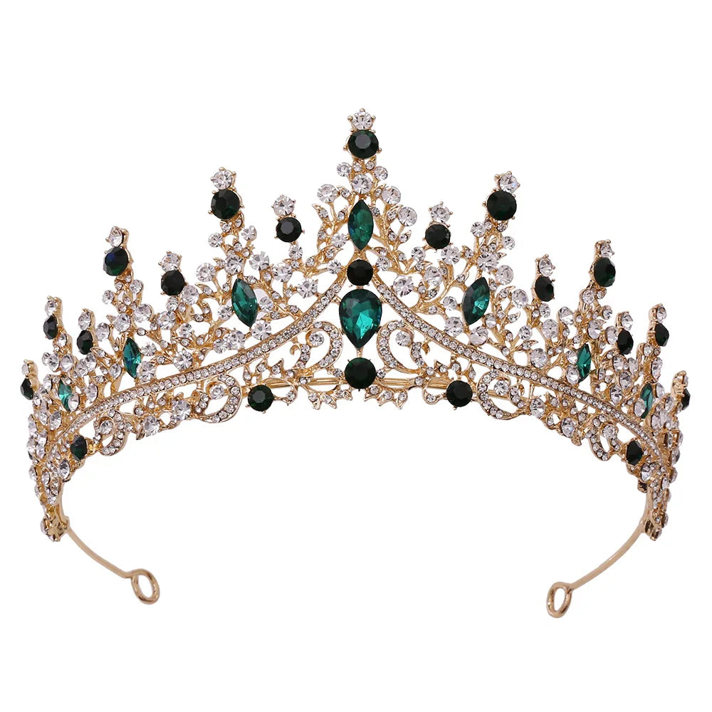 Baroque Bride Tiara Crown Royal Queen Crown Prom Bridal Wedding Tiaras and Crowns for Wedding Prom Birthday