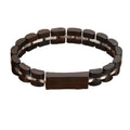 Quickshipment Factory Direct Unisex Stainless Steel Bracelet Custom Wood Jewelry for Men Silver Plated Wedding or Gift Accessory
