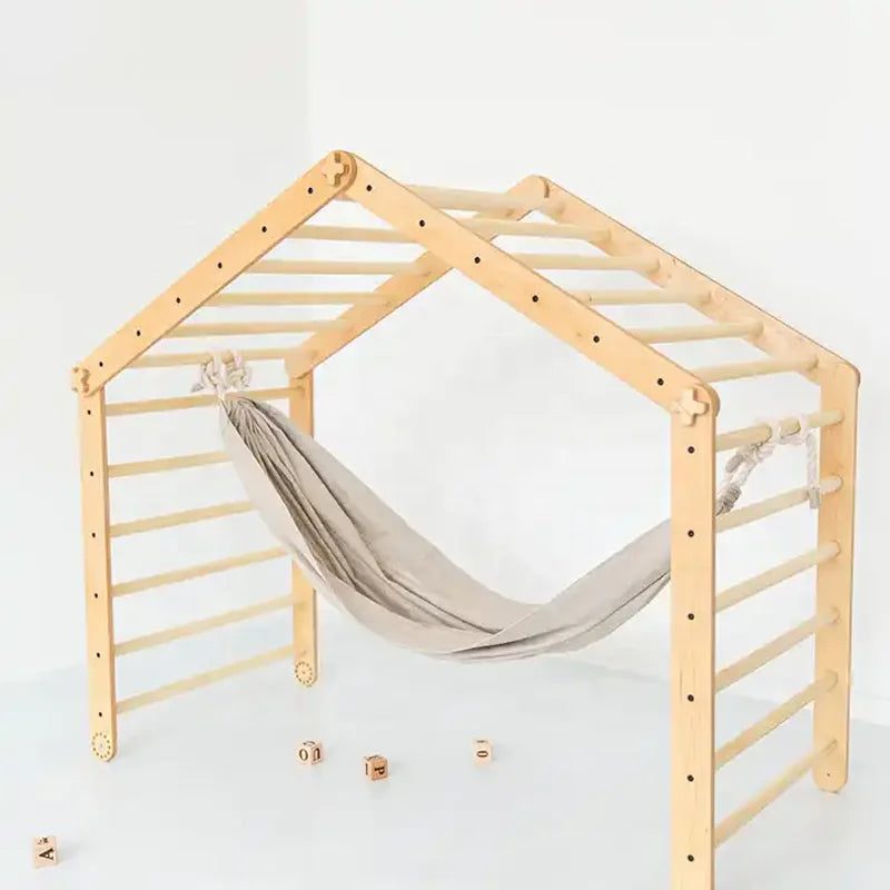 Montessori Climbing Arched Ramp With Children's Cradle Gym Children Climbing Wooden Children's Toys Piklers Triangle Toddler