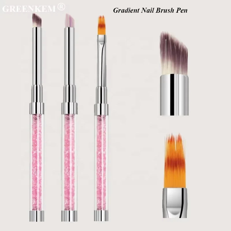 Nail Brush Gradient Brush Pen Poking Pen Phototherapy Color Painting Glue Oblique Mouth Starry Sky Pen Nail Tool Nail Brush