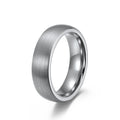 New 4/6/8mm Light Luxury Silver Sand Surface Arc Tungsten Steel Ring Cool Wedding Tungsten Steel Couples Rings Finger Rings MegaBDM