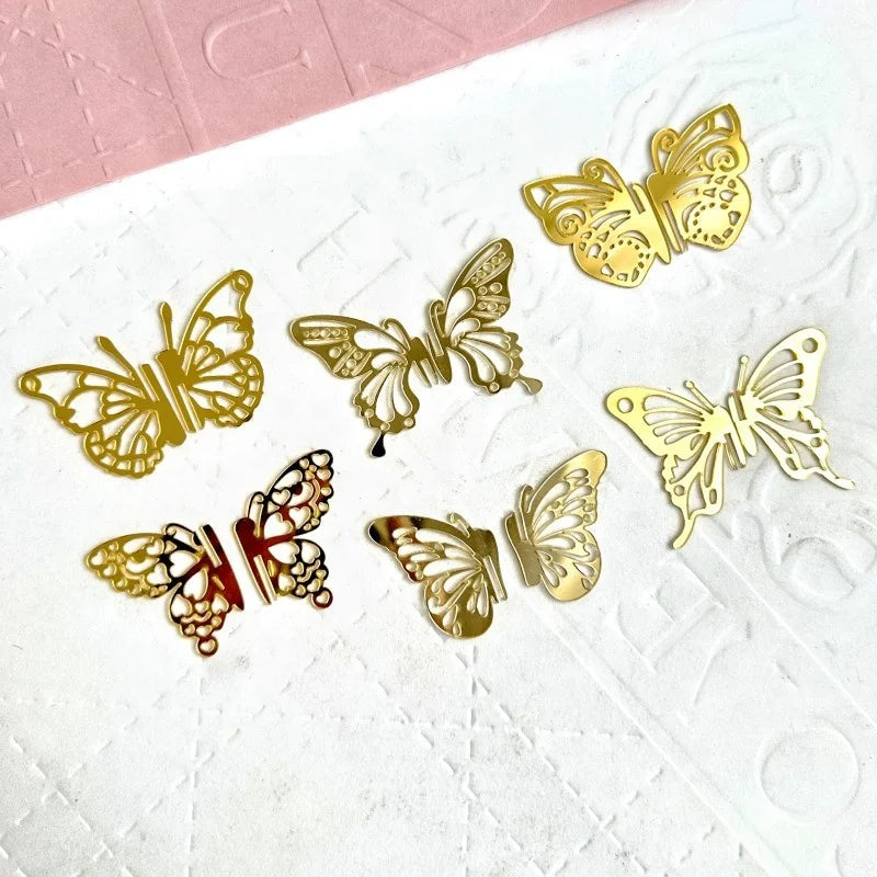 Acrylic Gold Butterfly Cake Toppers 3D Butterfly Cake Decoration Cake Accessory