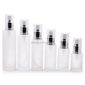 Empty Glass Frosted Gold Silver Lotion Bottle Cosmetic Package Glass Spray Bottle 100ml 80ml