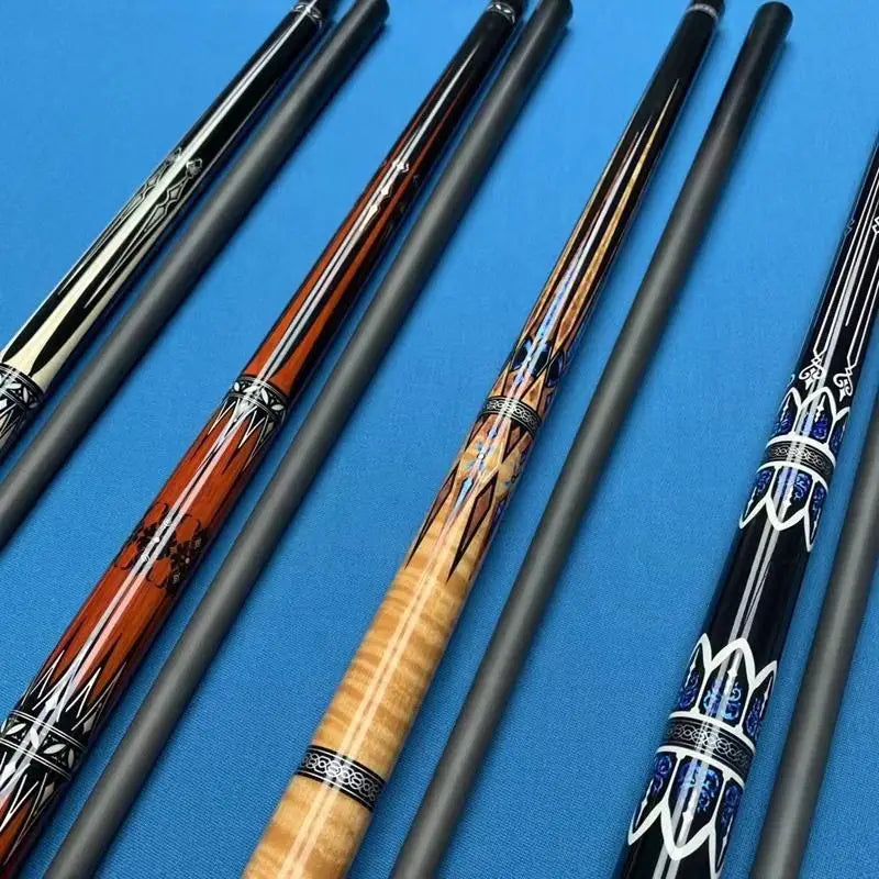Premium  High-tech Yfen Carbon Fiber  Shaft Maple Butt 12.5mm Tip  Handmade Billiard Pool Cue  with Extension for Sale