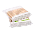 Soft and Absorbent 100 Pieces Wooden Stick Cotton Bud with Bags Great for Baby Care and Delicate Cleaning Tasks