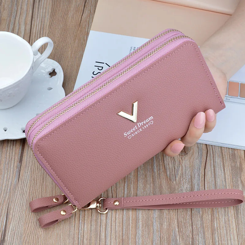 New Style PU Leather Large Capacity Clutch Purse Women Wallet