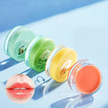 OEM IMAGES Private Label Fruit Extract Lip Care Set Avocado & Strawberry Day Night Lip Balm Korean Hydrating Lip Gloss Oil