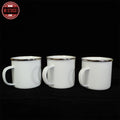 Ready to Ship Factory S017 12oz Sublimation Blanks DIY Custom White Heat Transfer Enamel Personalized Mugs for Thanksgiving