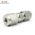 1/4 X 3/8 Stainless Steel 304 Straight Union Reducer Compression Fitting Twin Ferrule Tube Tube Connection 1000PSI