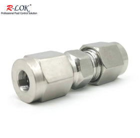 1/4 X 3/8 Stainless Steel 304 Straight Union Reducer Compression Fitting Twin Ferrule Tube Tube Connection 1000PSI