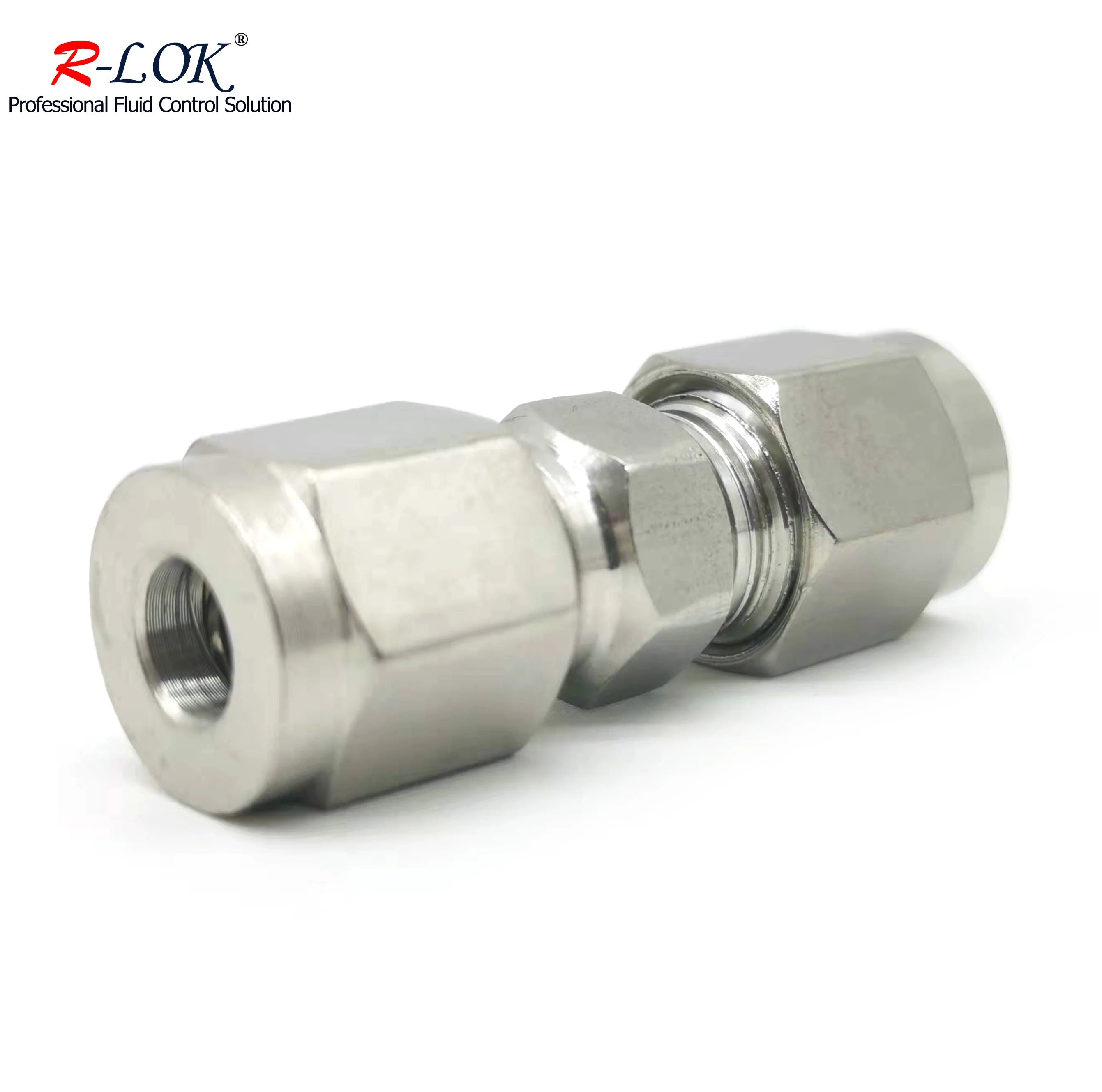 1/4 X 3/8 Stainless Steel 304 Straight Union Reducer Compression Fitting Twin Ferrule Tube Tube Connection 1000PSI