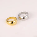 Vintage Wide Surface Men Smooth Fashion Ring Sets Stainless Steel Fine Jewelry Rings for Women Jewelry Accessories