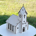 Custom Church Decoration Laser Cut Wooden 3D Church  Puzzles Kit  Laser Cutting Wood  3d  Puzzles Model Constructor for  Gifts