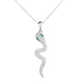 925 Sterling Silver Charm Animal Snake Necklace Jewelry Best Seller