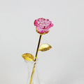 2026 Crystal Rose Flower Good Popular Rose Quartz Glass Crystal Rose Flower Valentine Gifts