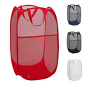 Hot Sale Foldable Pop-up Clothes Hamper Portable Home Laundry Basket with Handle Collapsible Mesh Storage Bin