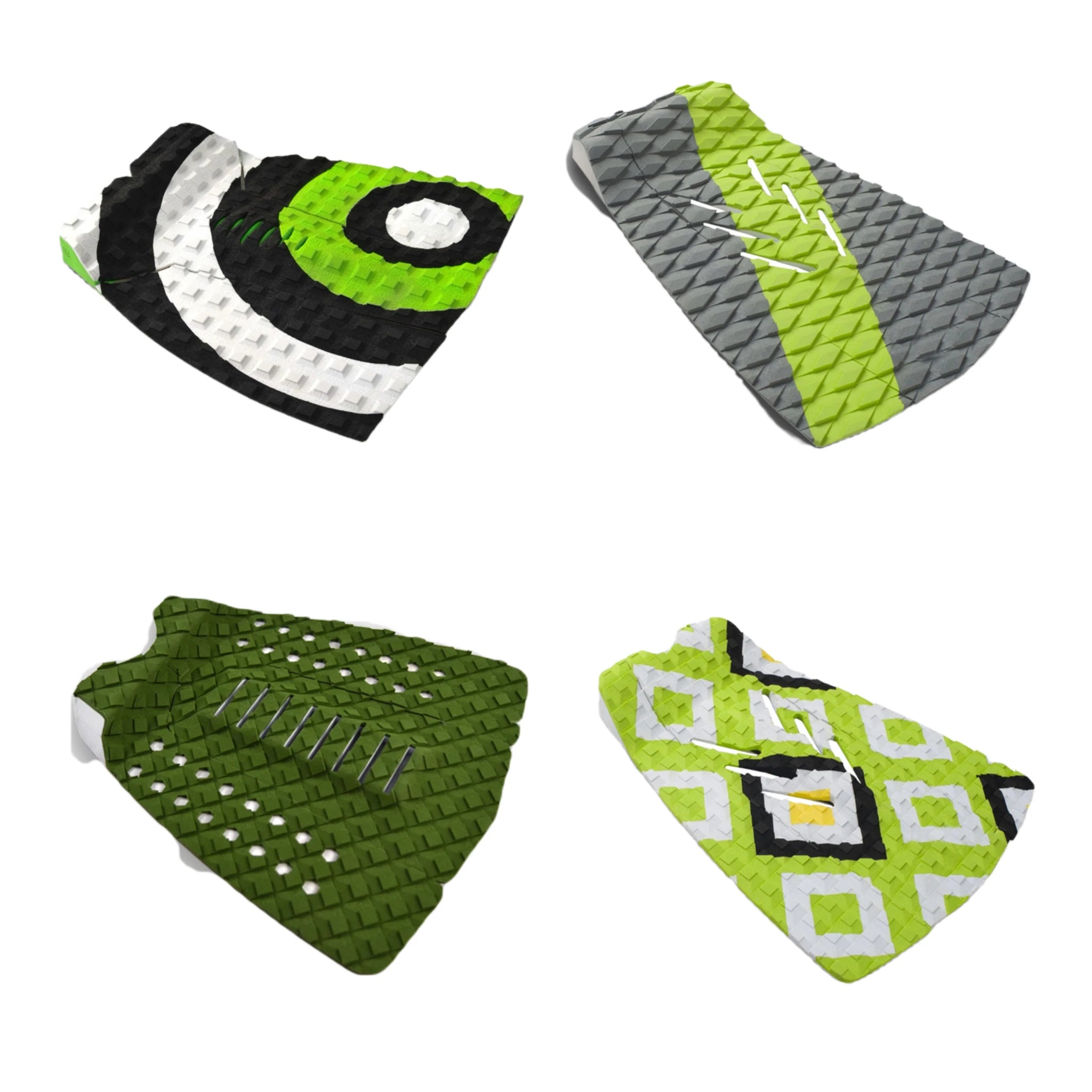 Multicolored Green Deck Grip Surf Tail Pad Waterproof Surfboard Accessories Traction Pad