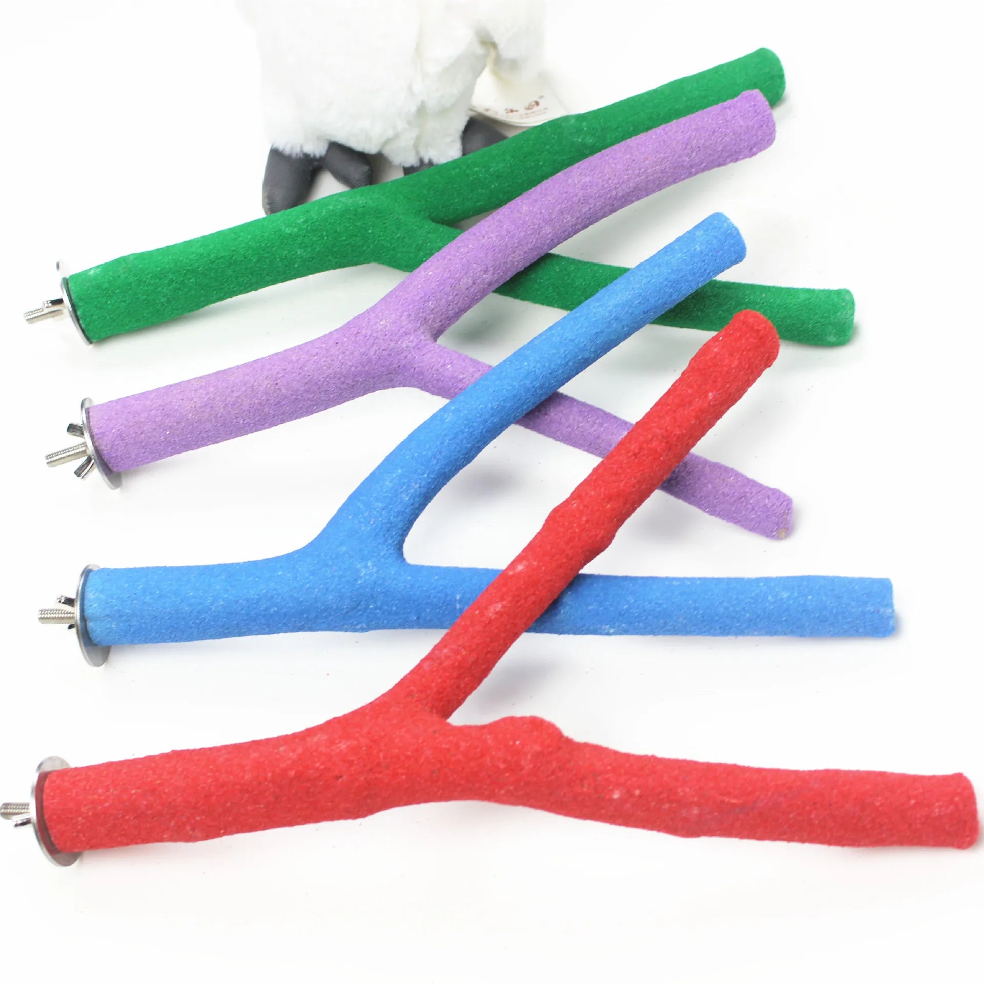 Parrot Sandy Perch - Bird Cage Accessories Perch Stand for Nail Trimming Full-body Sanding Perch Wholesale Tree Branch Perch