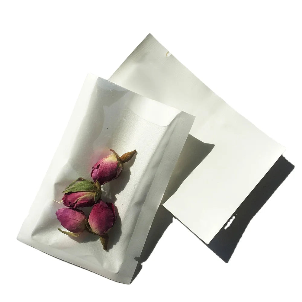 China Factory Pearl Film White Resealable Plastic Packaging Translucent OPP Material Bags