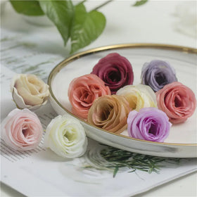 Simulate Camellia Wedding Decoration Bride Hand Corsage Make Rose Wreath and Flower Head Party Supplies Decorations