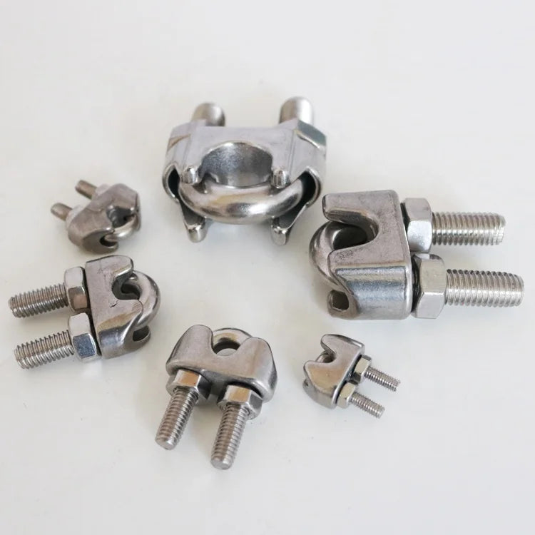 M12 Wire Rope Clamp Stainless Steel Wire Rope Clip U Bolt Saddle Fastener for Rigging Wire