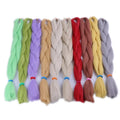 Large Quantity in Stock 24inch 80g Soft Silky Synthetic Hair Extensions for Crochet Braids Hair Making Jumbo Braiding Synthetic
