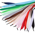 Custom 2 CM  Shopping Paper Bags Handles Rope Solid Color Satin Ribbons Handbags Ribbon Handle With Plastic Tips