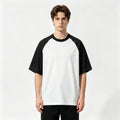Wholesale Custom Heavyweight Blank 300 Gsm Oversized Color Block T Shirt Cotton T-shirts for Men