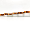 5 10 15 20 30 50 100 120 250 g ml 1 oz Round Frosted Transparent Cosmetic Glass Jar With Inner Liners and Gold Sliver Color Lid