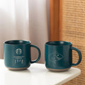 350ml Creative Retro Custom logo Laser Engraving Breakfast Milk Pottery Mug Ceramic Coffee Cup