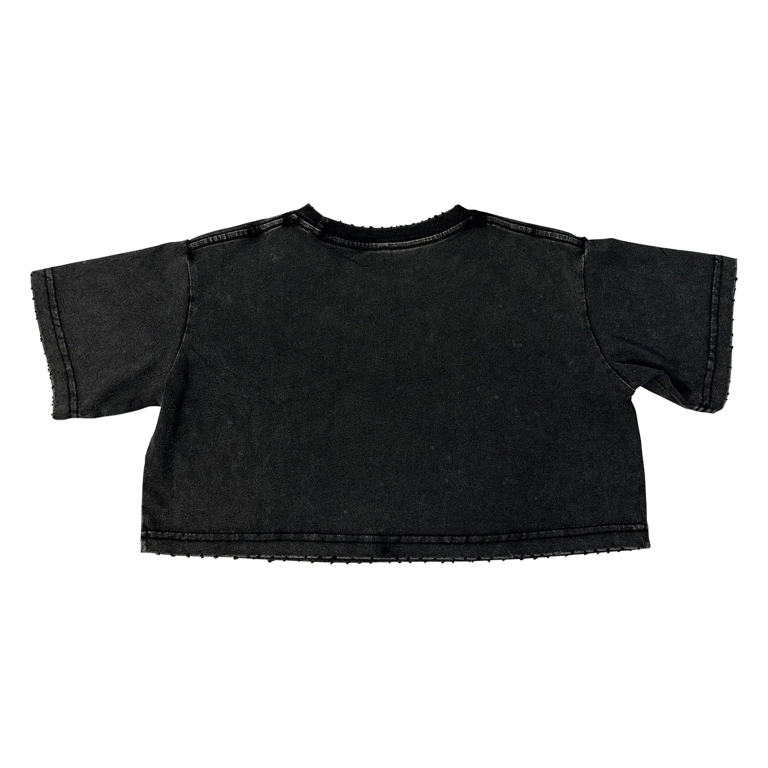 OEM Custom Acid Washed T-shirts 100% Cotton Logo Printing Crop Top for Woman