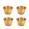 4PCS Condiment Cups Stainless Steel 18/8 Steak Salad Tomato Dipping Sauce Dishes with White Box