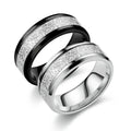 2025 New Trendy Unisex Titanium Steel Gold Silver Plated Polished Man Rings Stainless Steel Rings Couple Rings for Men