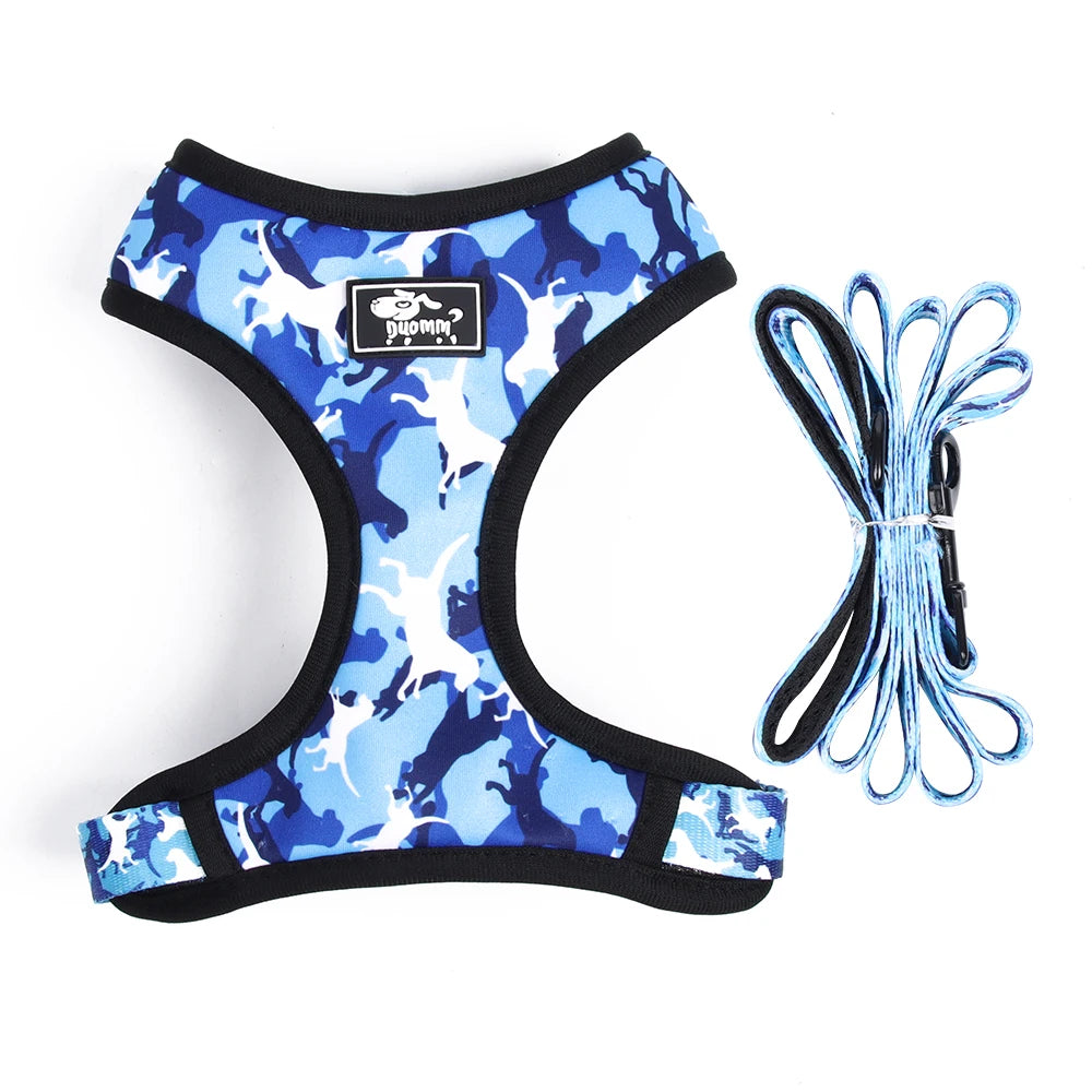 Custom Design No Pull Dog Harness Bow Tie Collar Leash Poop Bag Holder Set Dog Harness Set