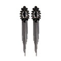 2022 New Arrival Fashion Bestseller Women's Long Tassel Crystal Drop Earrings 2022 New Trendy Bohemian Tassel Black Earrings