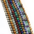 Miscellaneous Picture Gemstone Tianshan Orchid Natural Round Stone Beads Diy Charm Bracelet