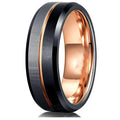 Best-selling Fashion Jewelry Creative Rose Gold Black Silver Tri-color Ring Titanium Steel Ring in Stock