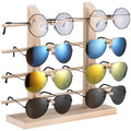 Wholesale Natural Material Glasses Show Rack Holder Sun Glasses Eyeglasses Wood Display Stands