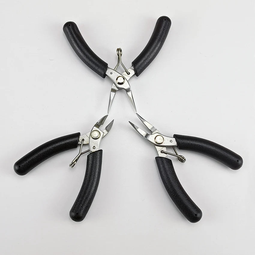 3pcs 3.5in Custom Rust-proof Mini Pliers Needle Nose Pliers Multi Tools Jewelry Making Pliers Sets