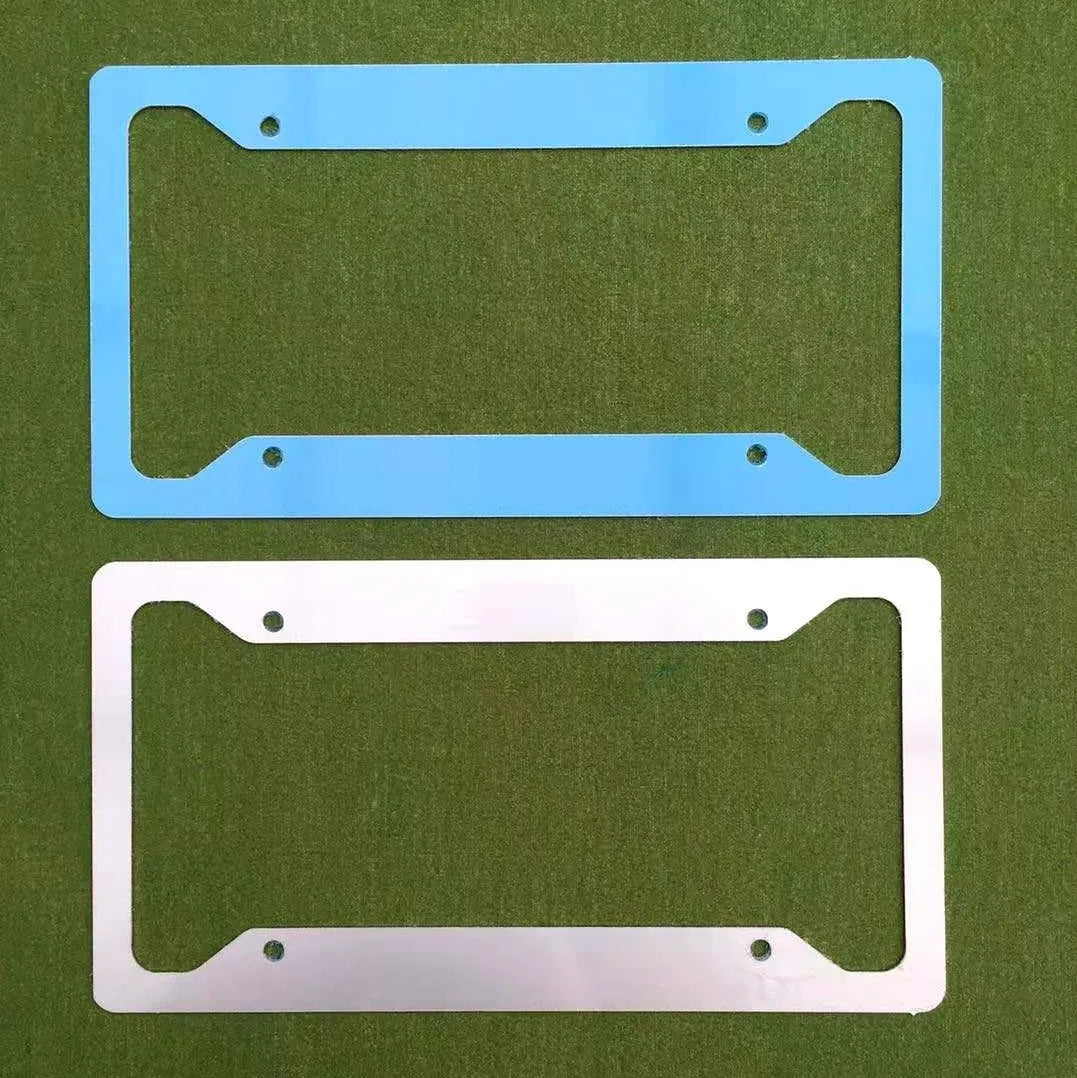 RubySub 1MM Aluminium Metal Car Custom Sublimation License Plate Frame Blanks