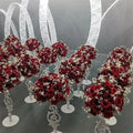 Wedding B-2645 Artificial Red Color Silk Rose Flower Table Centerpieces Ball Background Decoration