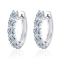 Gra Certified 0.1CT  Moissanite Diamond Earrings 925 Sterling Silver Wedding Huggie Hoop Earrings Women's Wedding Jewelry