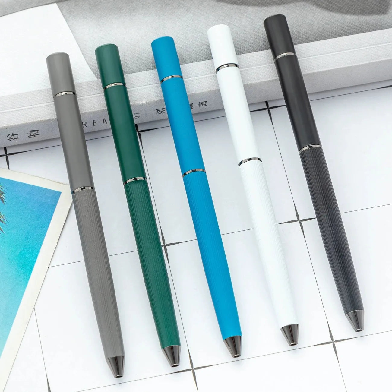 Creative Dual Head Metal Pen 2-in-1 Pencil and Ballpoint Pen Erasable Advertising Gift Designer Professional Pen