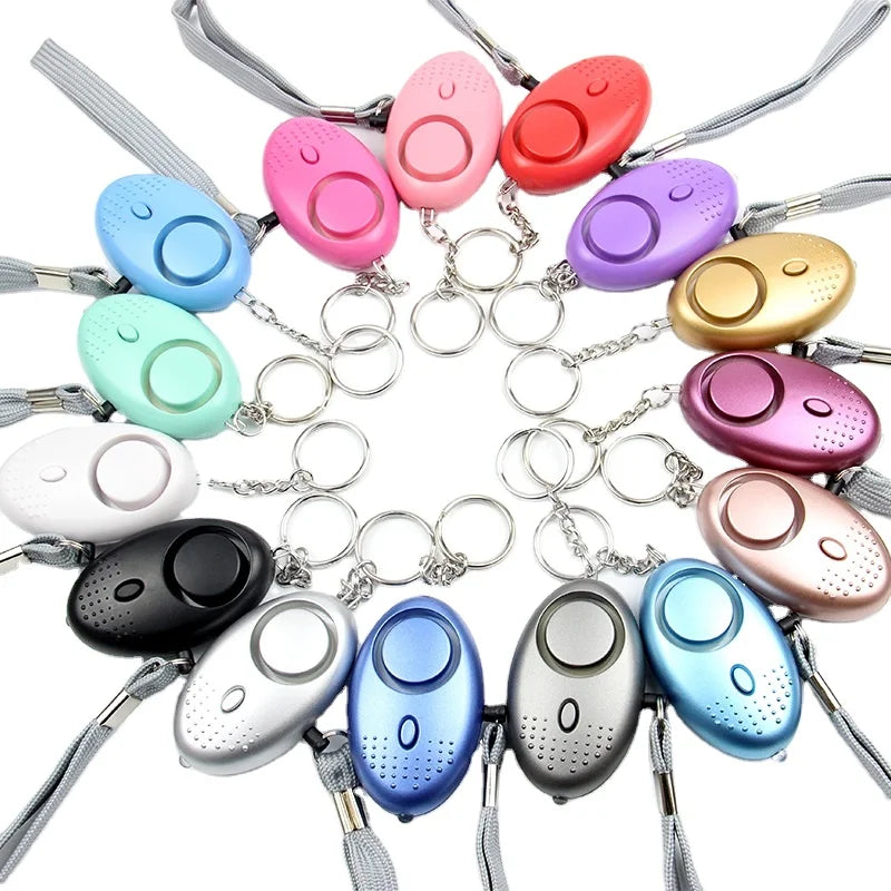 130db Safety Sound Alarm Keychain Personal Emergency Led Alarm Keychain Self Defense Keychain
