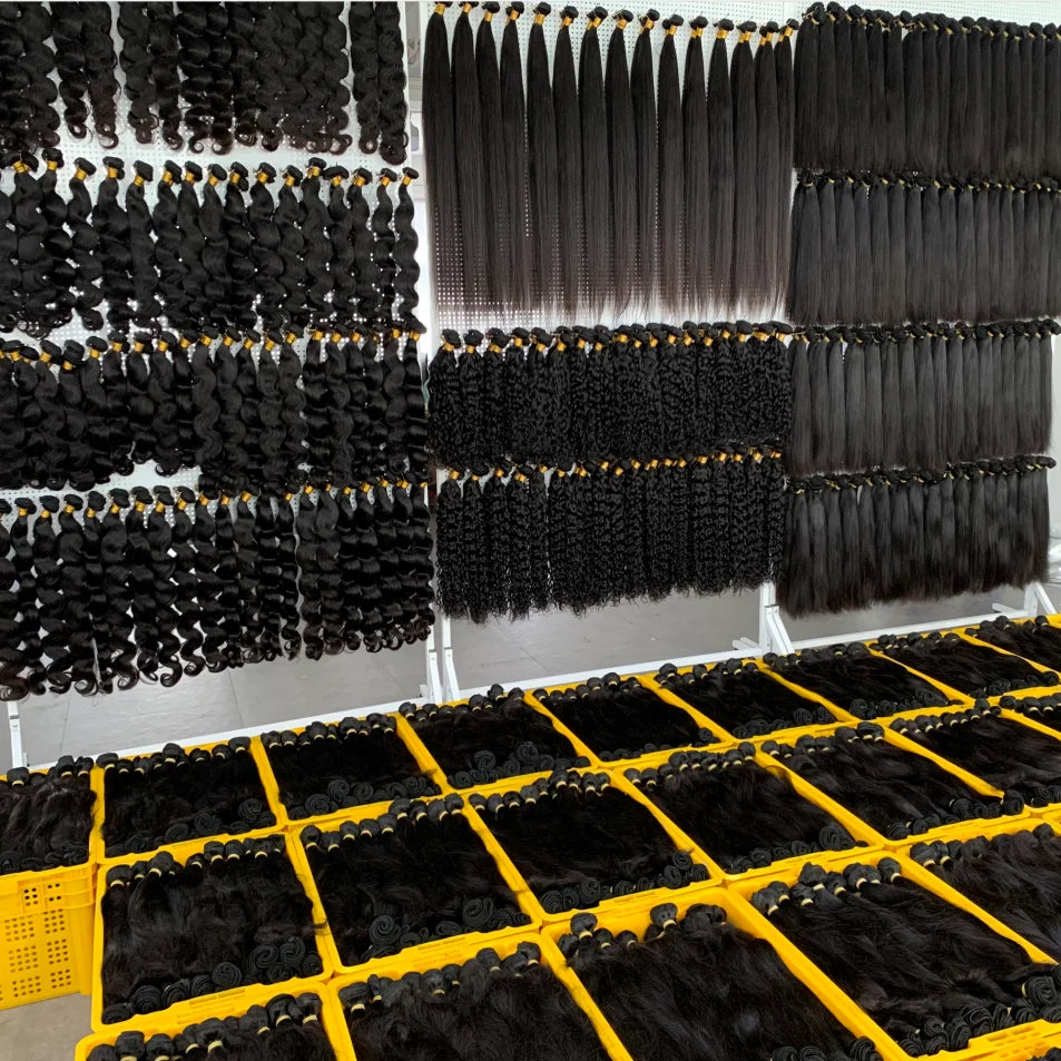 Goodluck Hair Wholesale 100% Pure Virgin Brazilian Milky Way Silky Straight Human Hair Weft Bundles Drop Shipping Vendor