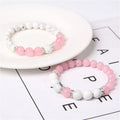 Natural 8 mm Aventurine Rose Quantz Howlite Stone Beads Bracelet 2pcs/set ST145