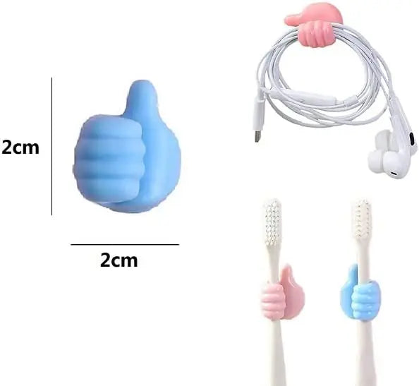 Silicone Thumb Wall Hook Self Adhesive Thumb Cable Organizer Clips Silicone Key Hook Holder Wall Hangers