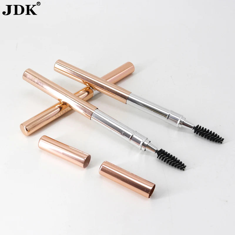 JDK Rose Gold Retractable Metal Mascara Eyelash Eyebrow Lash Lift Brush with case