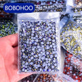 BOBOHOO Hot Selling A4 Quality Flatback Rhinestones Bling AB Colors Hotfix Glass Rhinestone Rhinestones for Wedding Dress Clutch